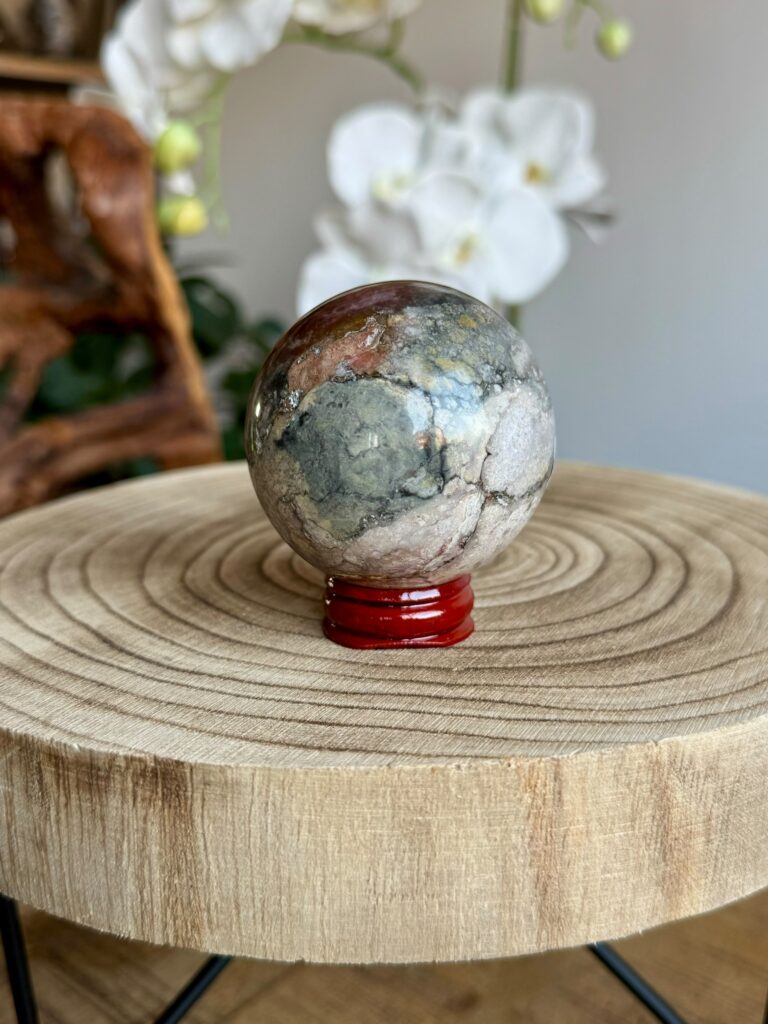 Jaspis met agaat bol