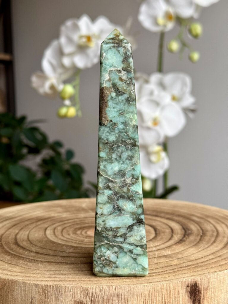 Chrysocolla in kwarts toren