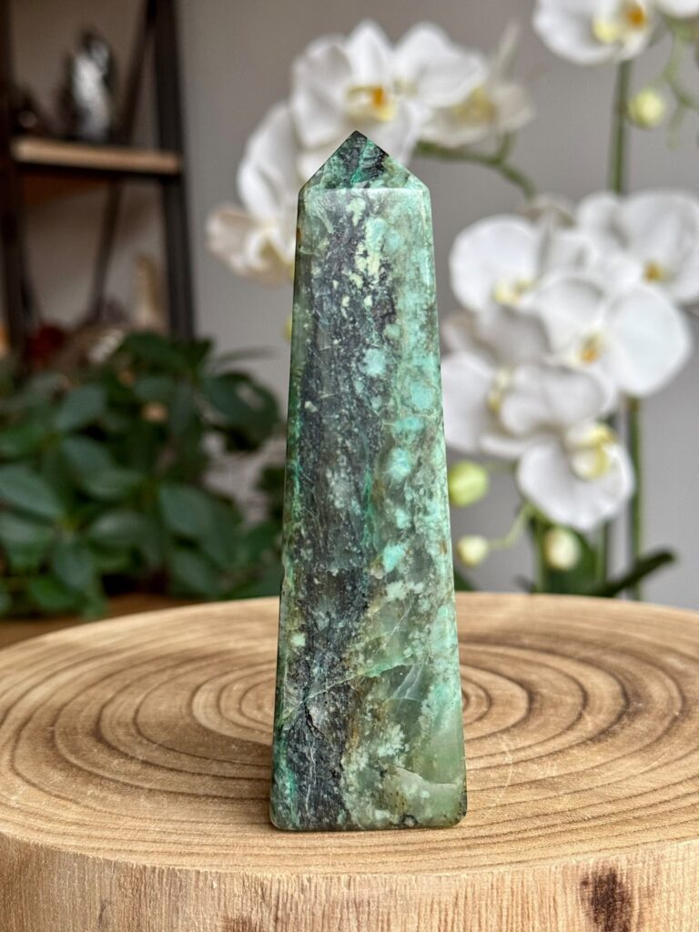 Chrysocolla in kwarts toren